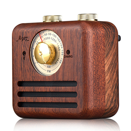 Portable Wood Bluetooth Speaker Radio WithMP3 Player