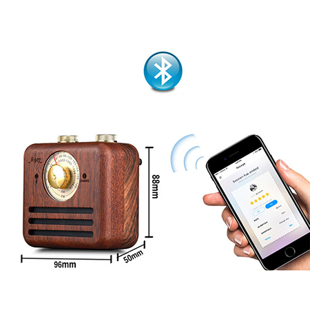 Portable Wood Bluetooth Speaker Radio WithMP3 Player Image 4