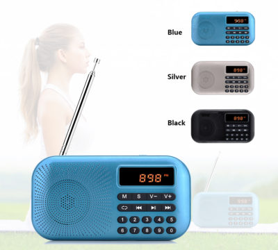 rechargeable portable radio with MP3 player
