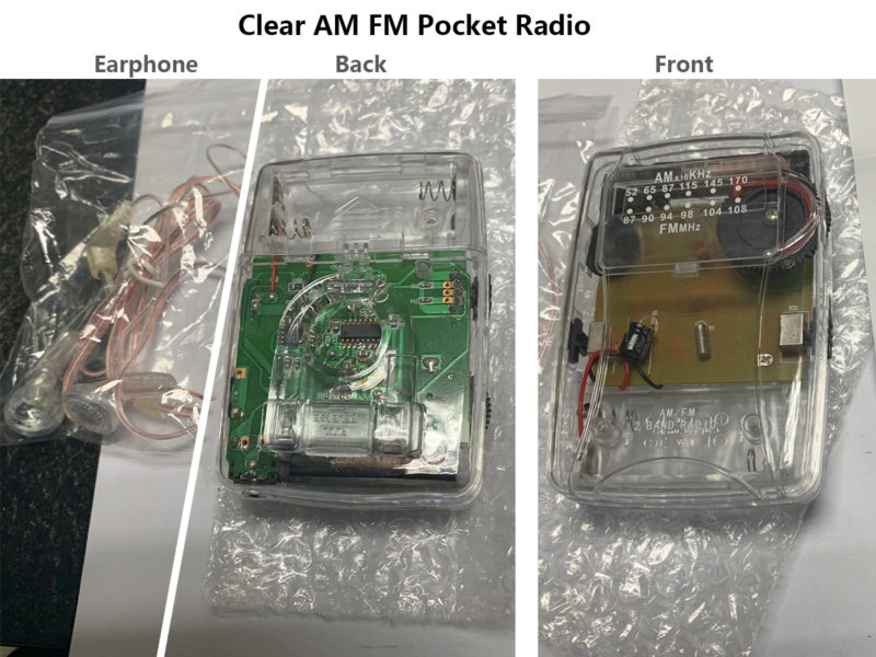 INDIN clear am fm pocket radio