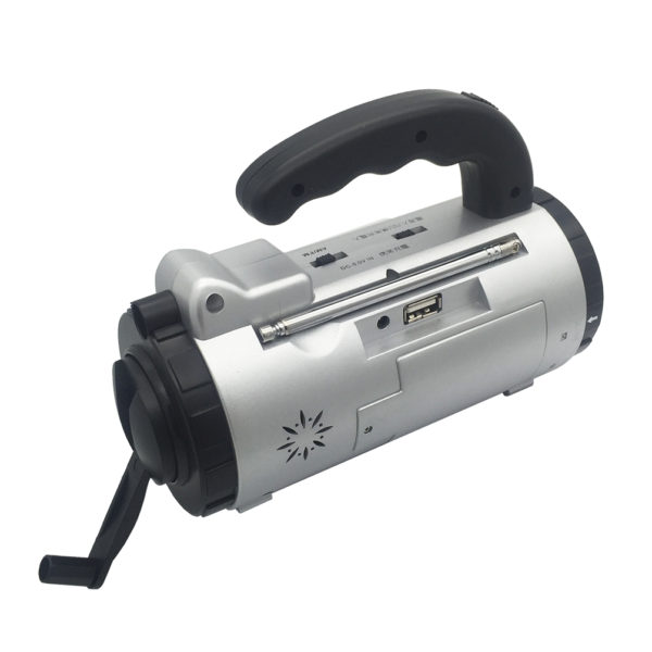 Portable emergency handcrank radio